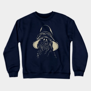 Dog in a hat with daisy Crewneck Sweatshirt